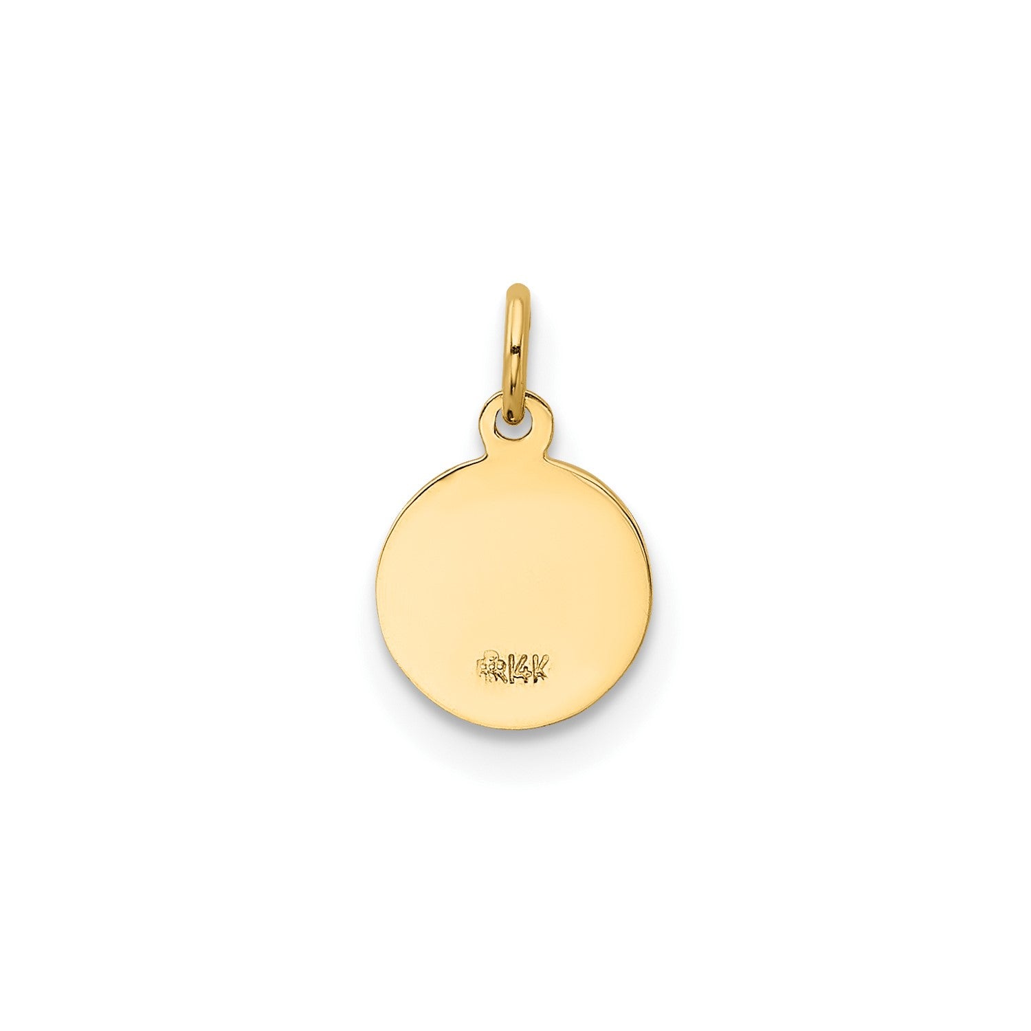14k Yellow Gold Saint Christopher Medal Charm, 13x8mm