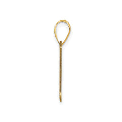 14k Yellow Gold Capital Font Letter Initial Pendant, 17x14mm