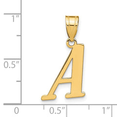 14k Yellow Gold Capital Font Letter Initial Pendant, 17x14mm