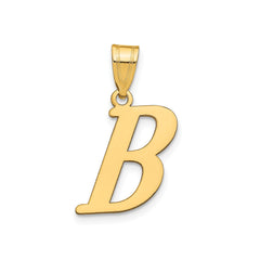 14k Yellow Gold Capital Font Letter Initial Pendant, 17x14mm