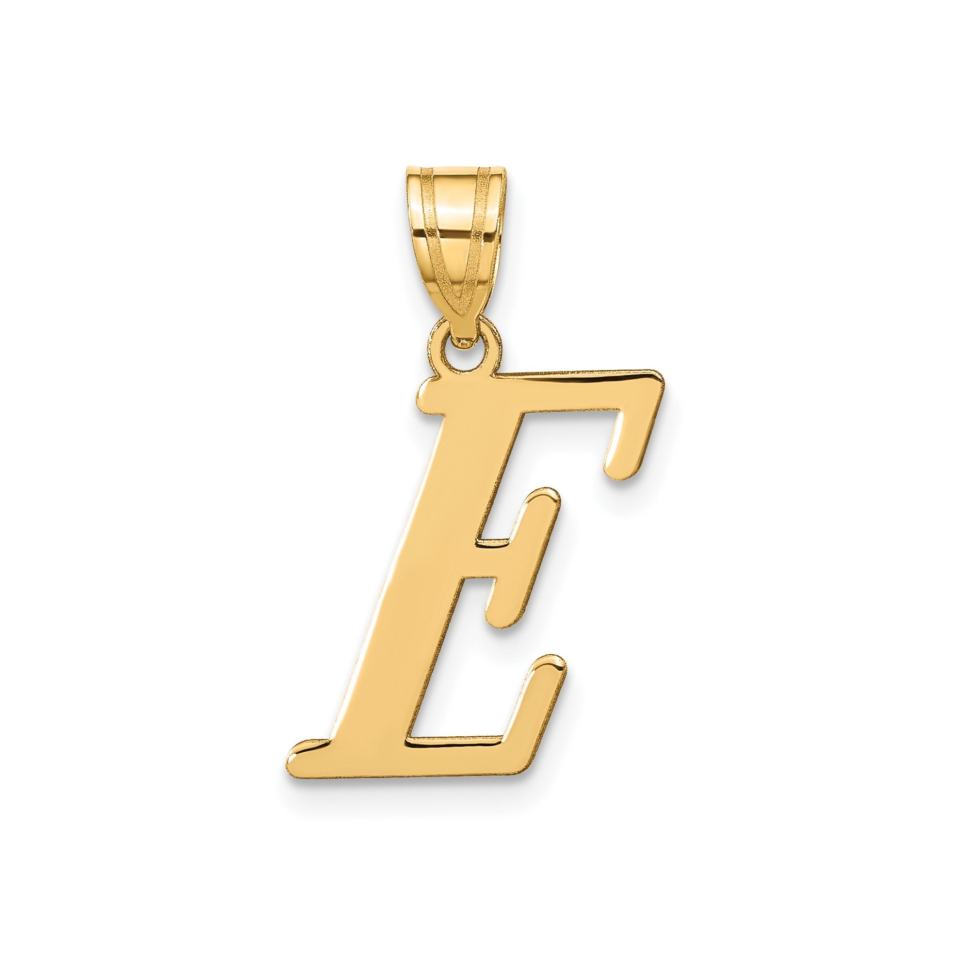 14k Yellow Gold Capital Font Letter Initial Pendant, 17x14mm