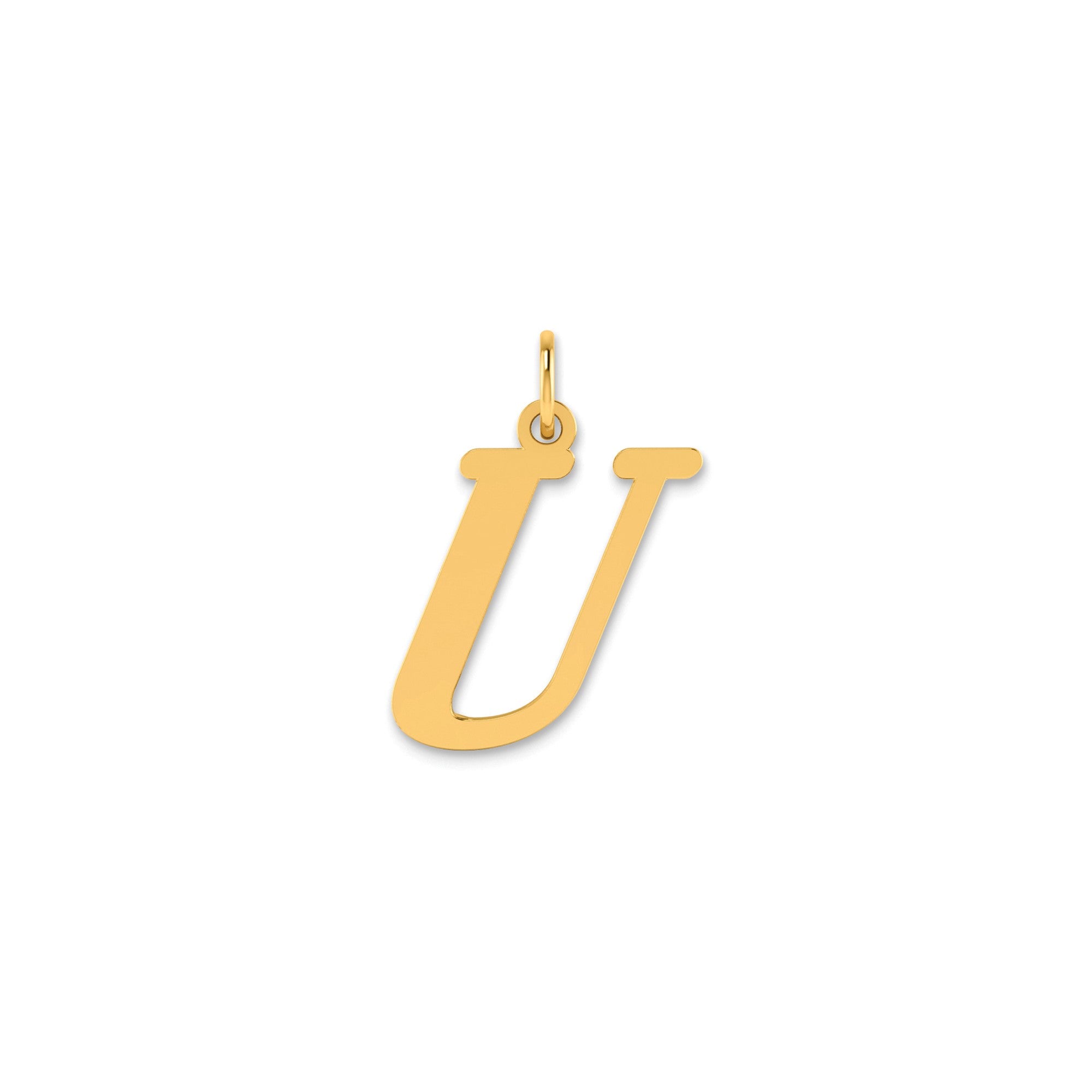 14k Yellow Gold Capital Font Letter Initial Pendant, 17x14mm