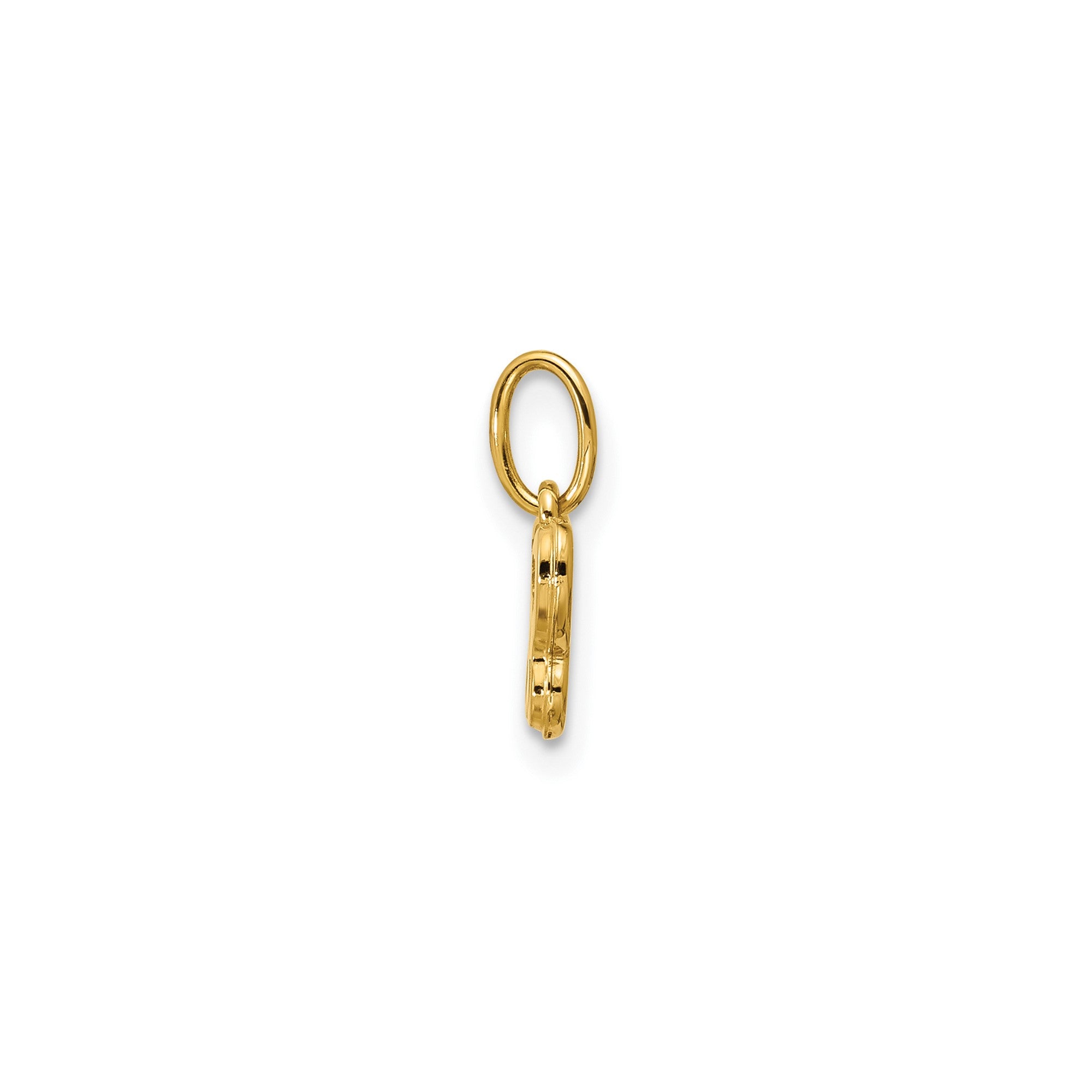 14K Yellow Gold Mother of Pearl Butterfly Pendant Charm, 13x9mm