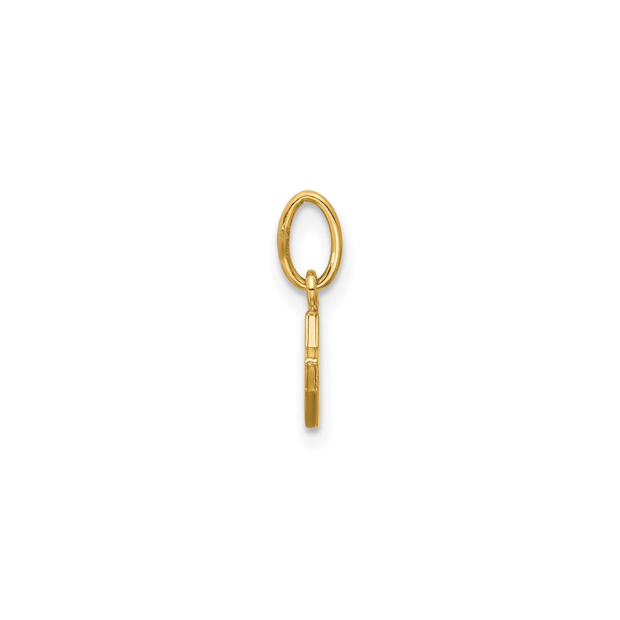 14K Yellow Gold Mother of Pearl Star Pendant,13x7mm