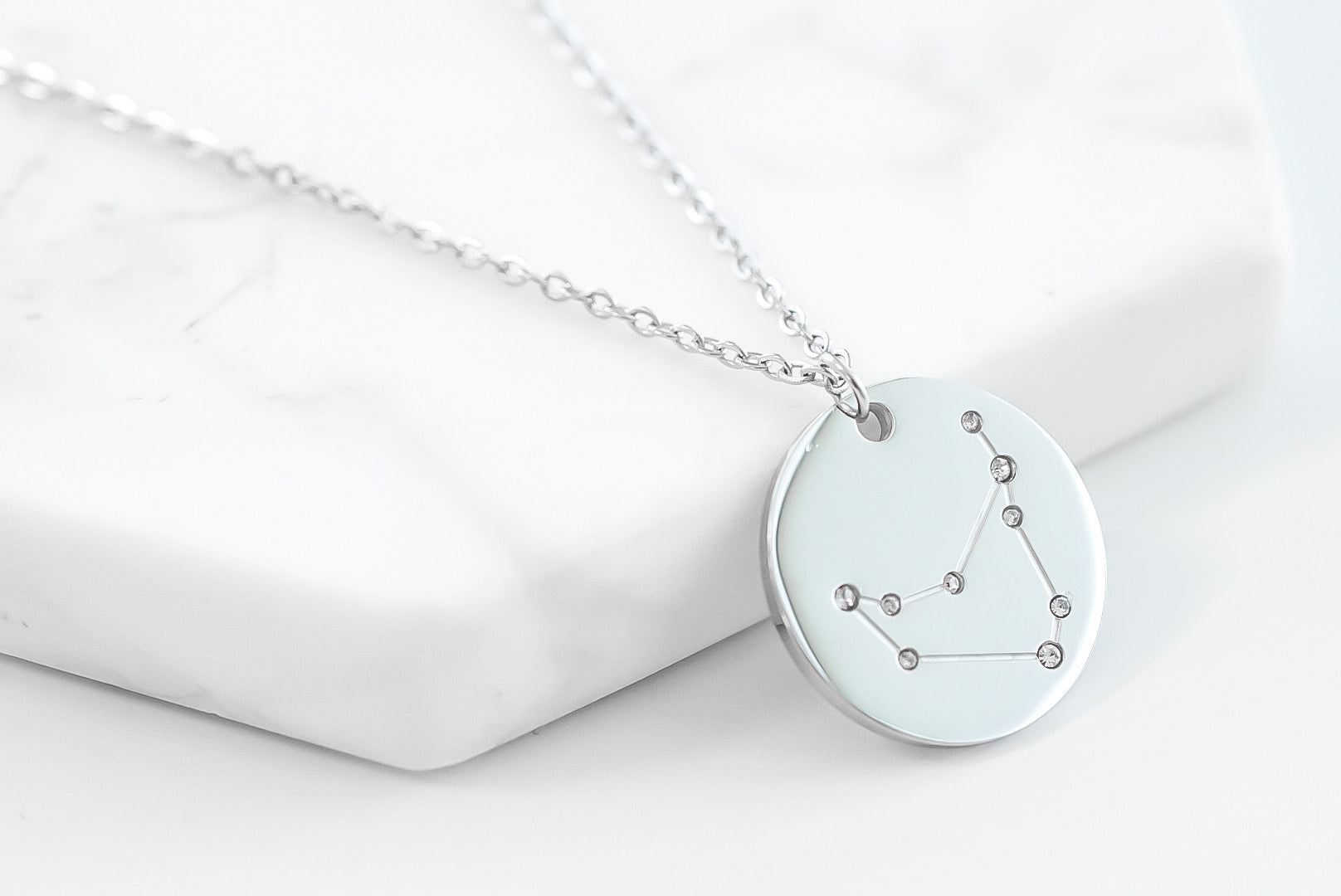 Zodiac Collection - Silver Capricorn Necklace (Dec 22 - Jan 19) fine designer jewelry for men and women