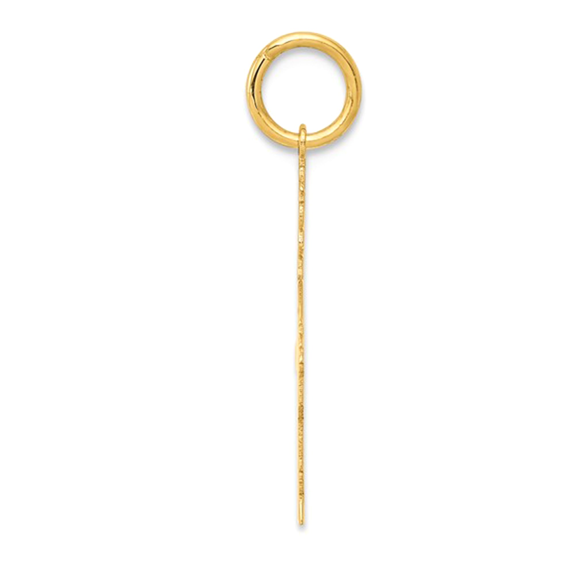 14K Yellow Gold Boy's Silhouette Charm Engravable Pendant fine designer jewelry for men and women