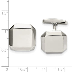 Chisel Stainless Steel Polished Cuff Links - JewelryAffairs