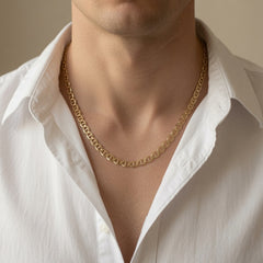 14k Yellow Gold Mariner Link Chain Necklace, 5.5 mm