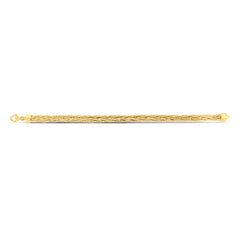 Collar de cadena tejida Rapunzel de oro amarillo sólido real de 14 k, joyería fina de diseño de 18 "para hombres y mujeres