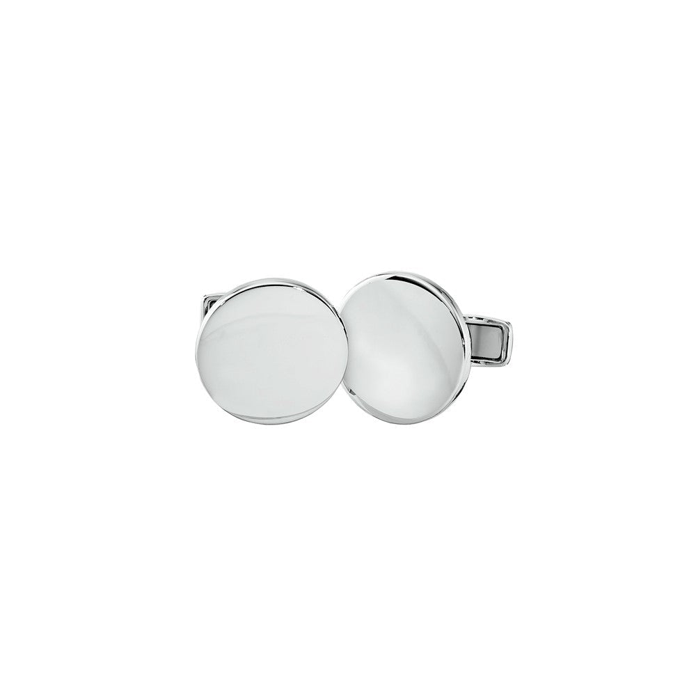 IBGoodman Stainless Steel Engravable Circular Cuff Links - JewelryAffairs