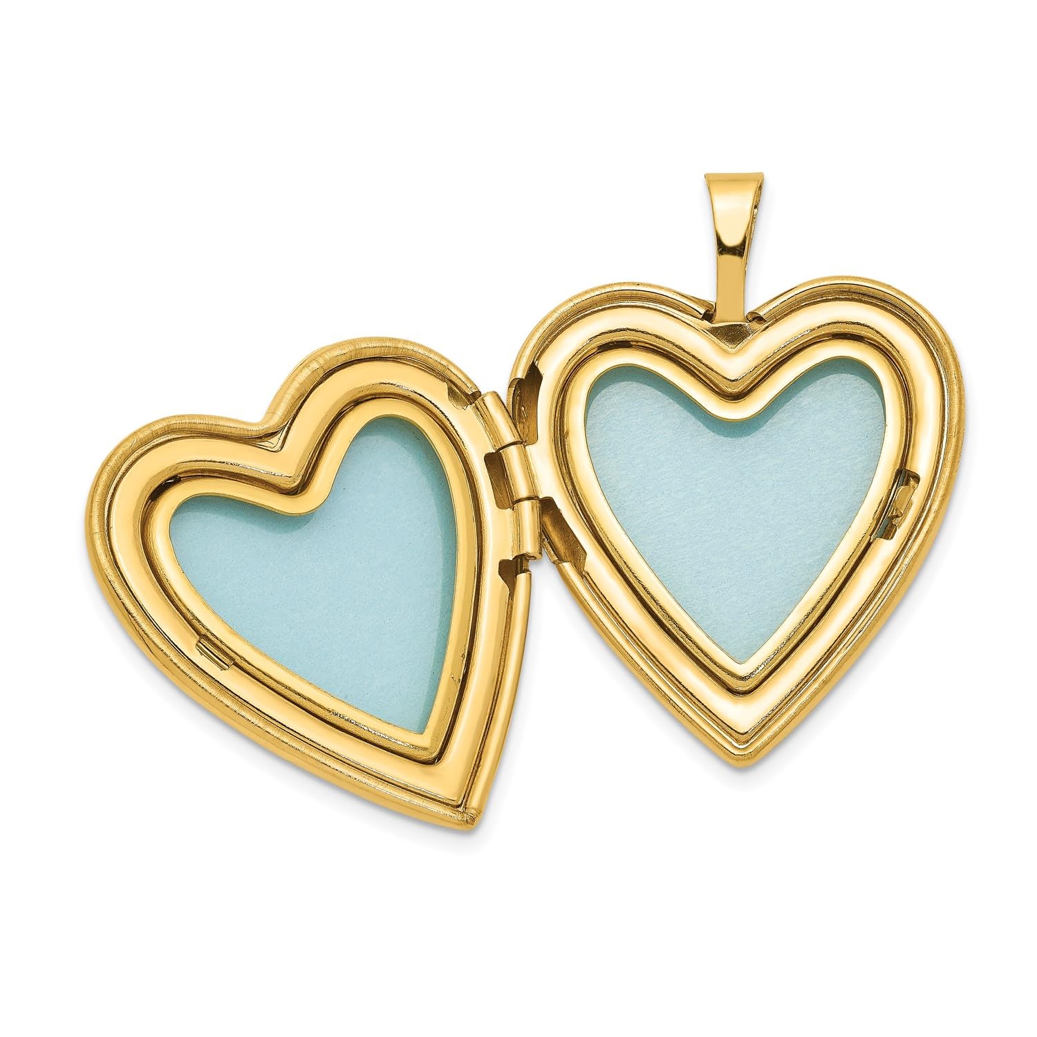 14k Yellow Gold Filled Engraved Heart Locket Chain Necklace, 18 Inch