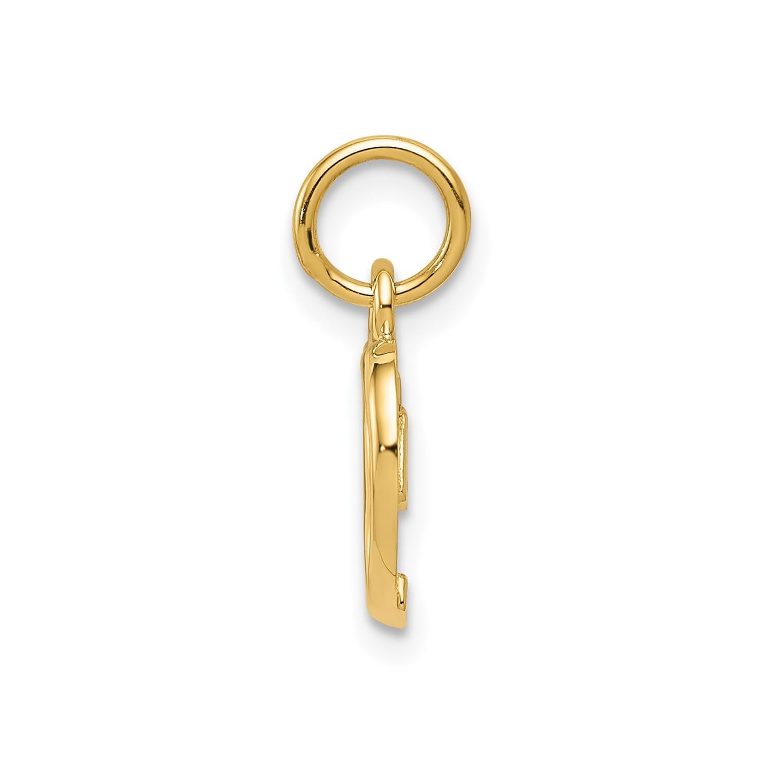 Jewelry Affairs 14K Yellow Gold Heart Pendant Charm, High Polished, 16x9mm - JewelryAffairs