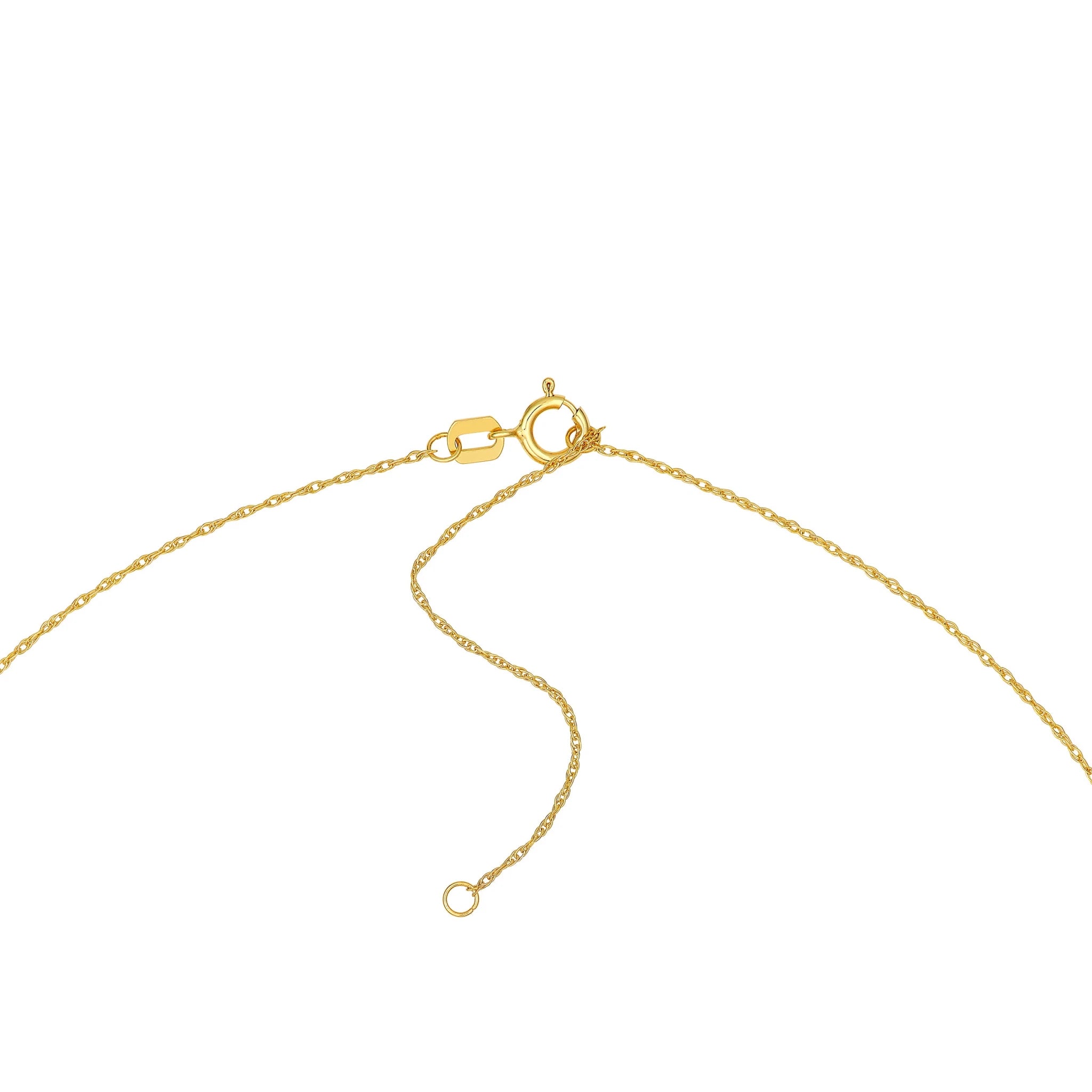 14k Yellow Gold Polished Puffy Ball Bead Slider Pendant Necklace