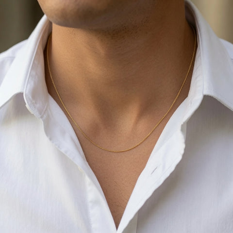 14k Yellow Gold 1.1mm Franco Chain Necklace, 18 Inch