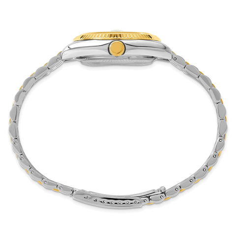 Mens Charles Hubert Two-tone Stainless Steel Silver-White Dial Watch