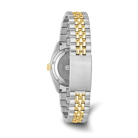 Mens Charles Hubert Two-tone Stainless Steel Silver-White Dial Watch