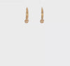 14K Tri-Color Gold Endless Hoop Earrings with 3 Beads, 13mm