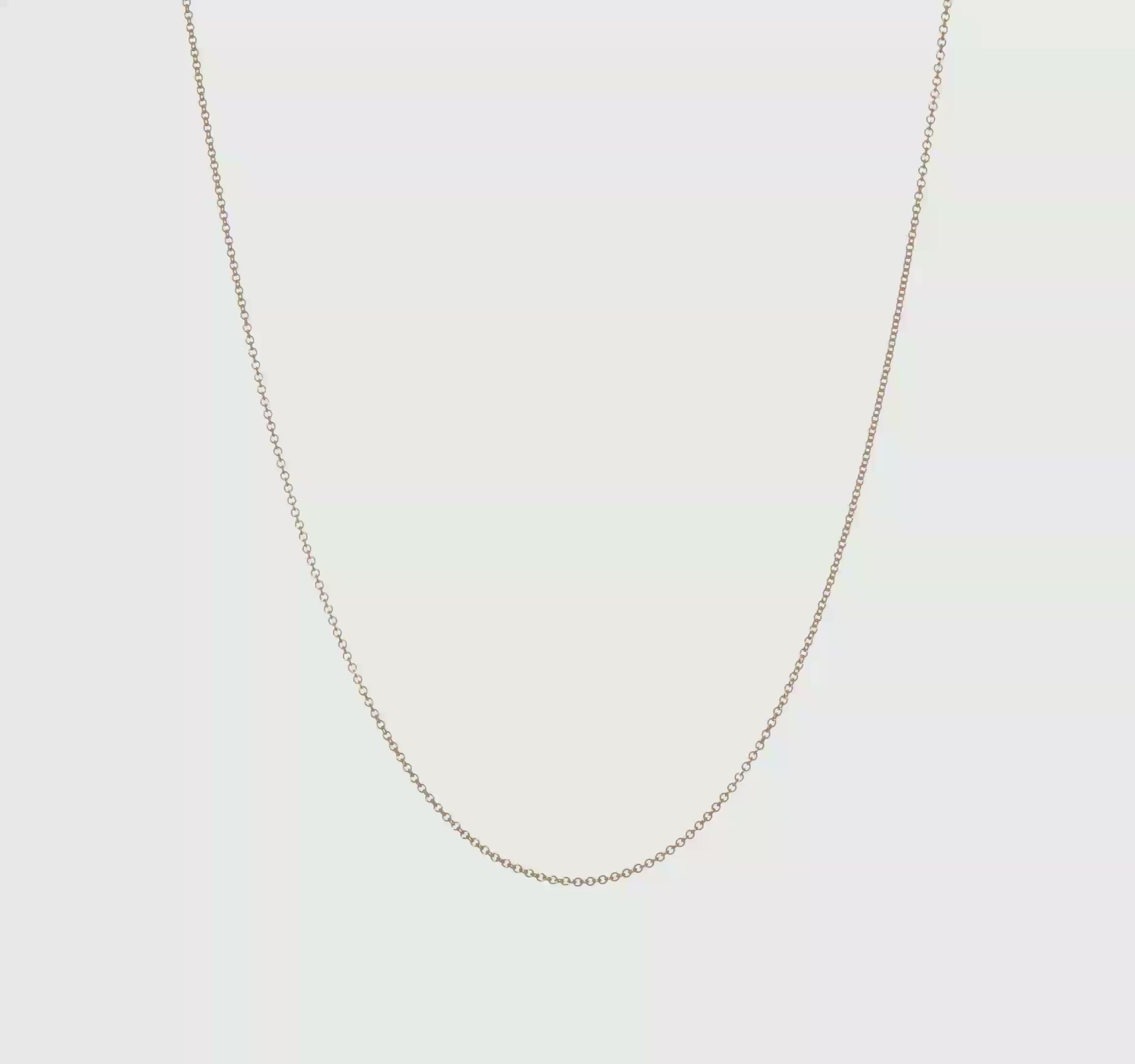 14k Yellow Gold Filled Cable Link Chain Necklace, 1.15mm