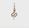 Solid Gold High Polished Snake Pendant, 21x9mm