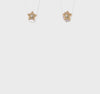 14k Real Yellow Gold Star Stud Small Earrings