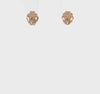14K Yellow Gold Heart Design Post Stud Earrings, 5x5mm