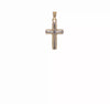 14k Yellow and White Gold Cross Unisex Pendant