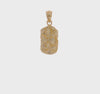 14k Real Yellow Gold Diamond-Cut Nugget Pendant Charm 1 Inch Length