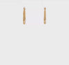 14k Yellow Gold Designer Oval Hoop Earrings, 17x14mm