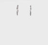 14k White Gold Heart Hoop Earrings, 17x14mm, Classic Design