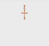 14K Rose Gold Cross Charm Pendant