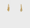 14k Yellow Gold Endless Hoop And Beads Earrings, 10mm
