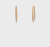 14k Yellow Gold and Rhodium Designer Hoop Earrings, 20mm