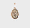 10k Yellow Gold St Christopher Medal Oval Pendant, 35x16mm