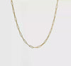 10k Yellow Gold Paperclip Chain Necklace, 3.2mm