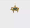 14k Yellow Gold Piggy Pendant, 16x16mm