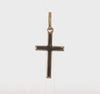 14k Yellow Gold Cross Religious Pendant, 30mm x 13mm
