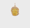 14k Yellow Gold Jesus Head Charm Pendant