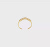 10k Solid Yellow Gold White CZ Open Back Toe Ring