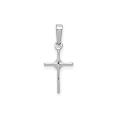 Real Solid Gold Diamond religious Cross Pendant, 20x8mm