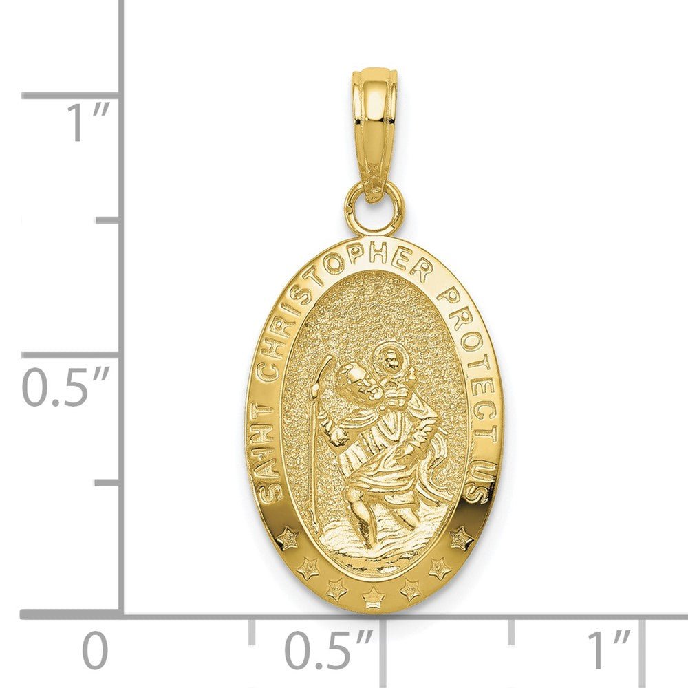 Saint Christopher Protect Us Medal Pendant Charm - JewelryAffairs