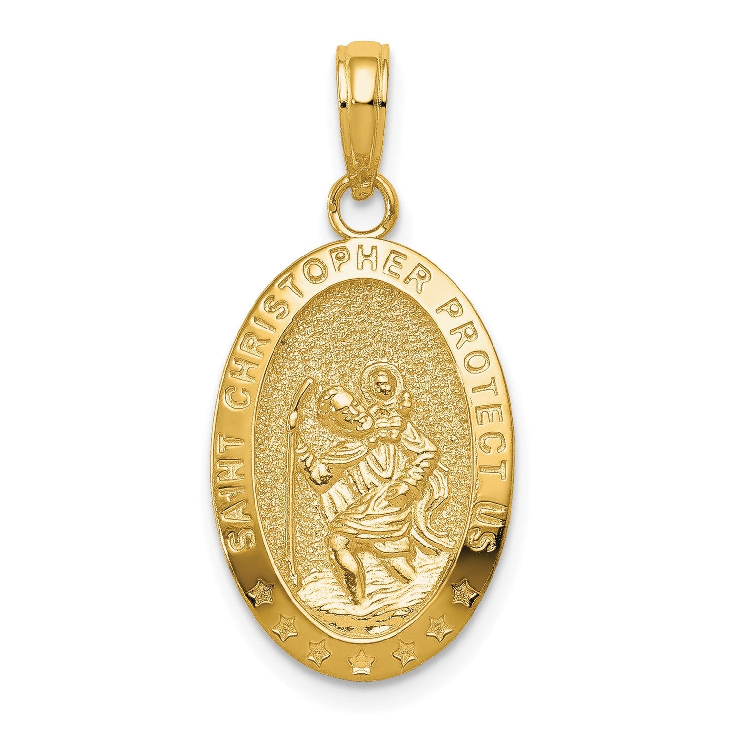 Saint Christopher Protect Us Medal Pendant Charm - JewelryAffairs