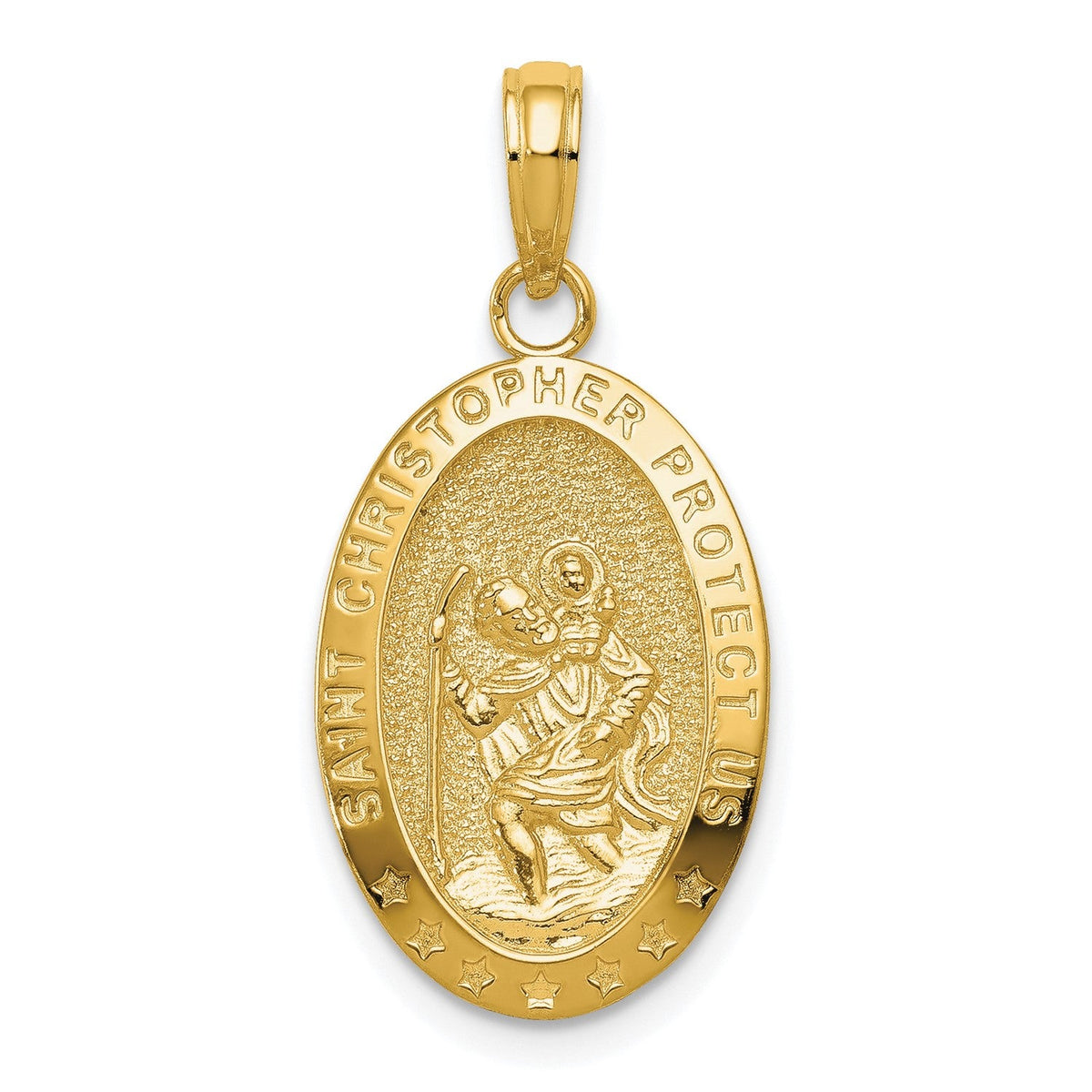Saint Christopher Protect Us Medal Pendant Charm - JewelryAffairs