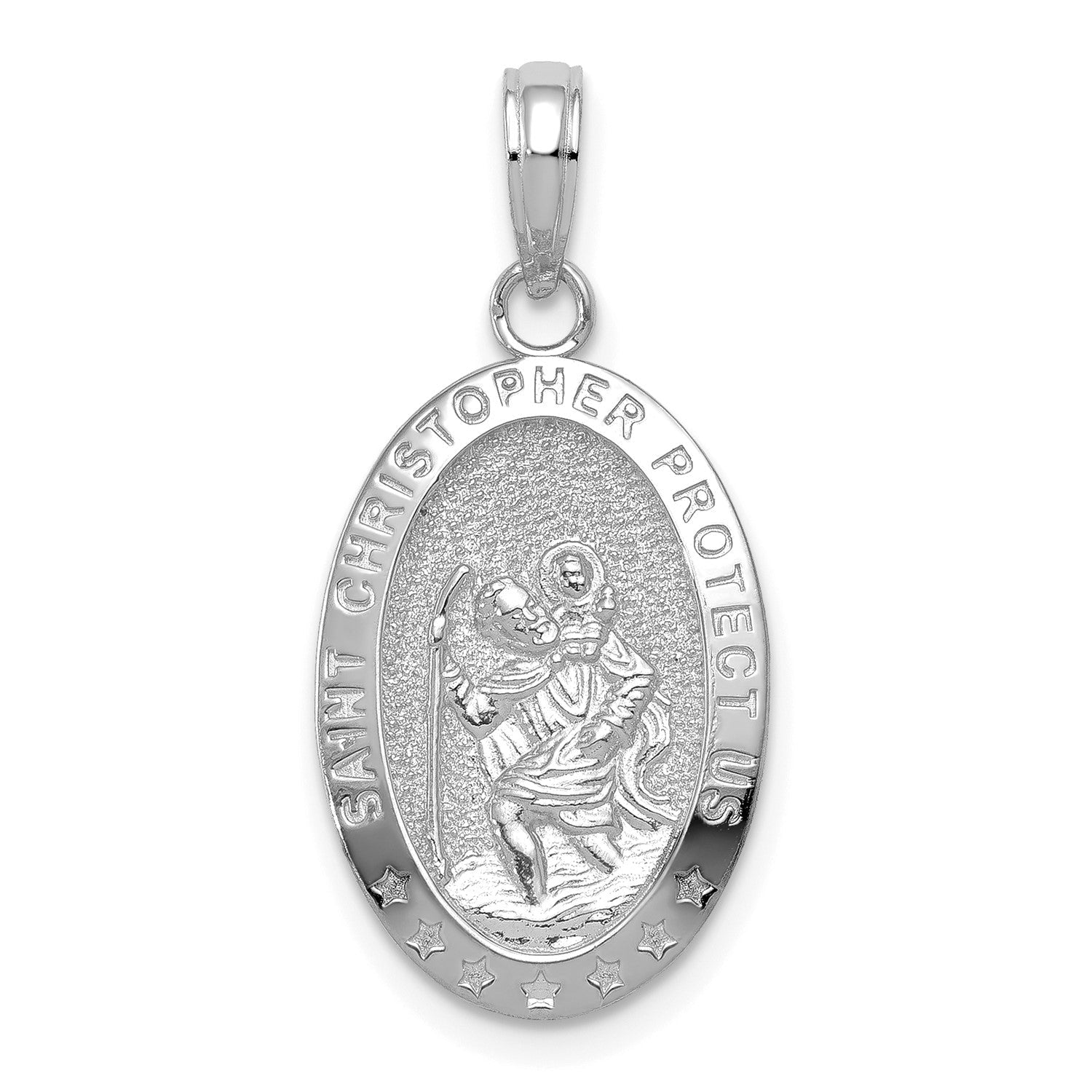Saint Christopher Protect Us Medal Pendant Charm - JewelryAffairs