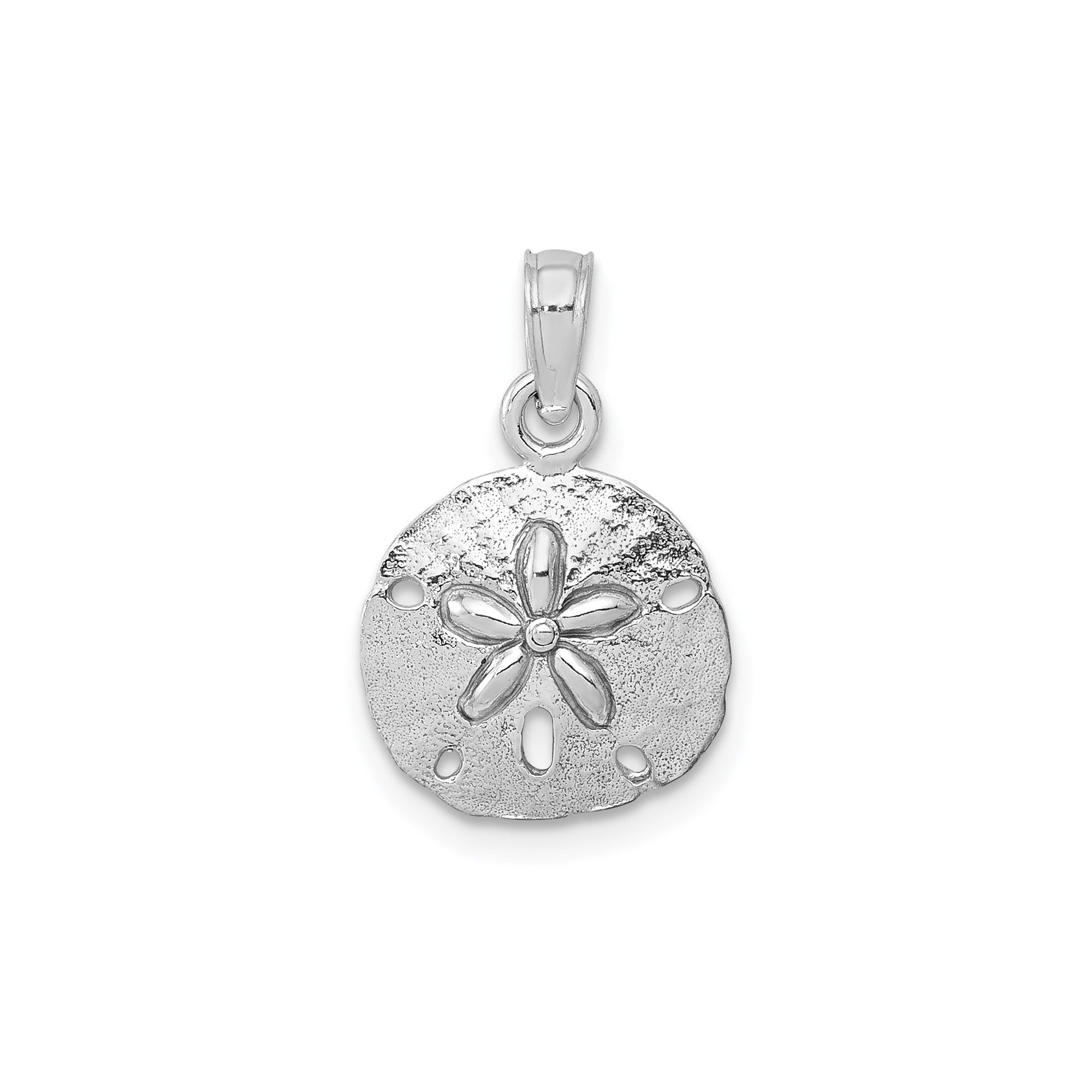Sand Dollar Pendant, Real Gold, 12mm, Jewelry Accessory