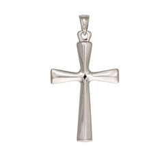 Sterling Silver Cross Pendant, 20 x 35 mm