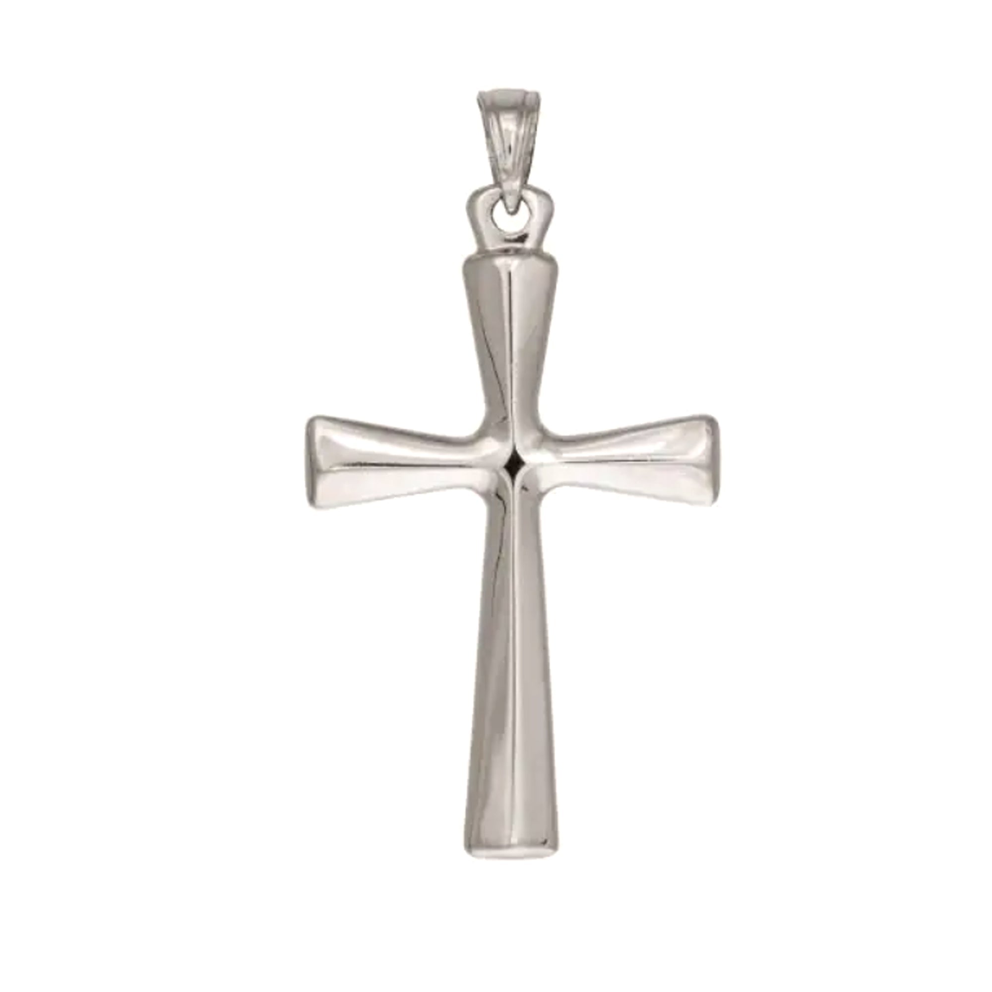 Sterling Silver Cross Pendant, 20 x 35 mm