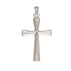 Sterling Silver Cross Pendant, 20 x 35 mm