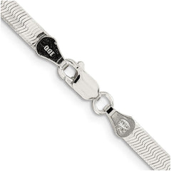 Sterling Silver Imperial Herringbone Chain Necklace, 4.5mm