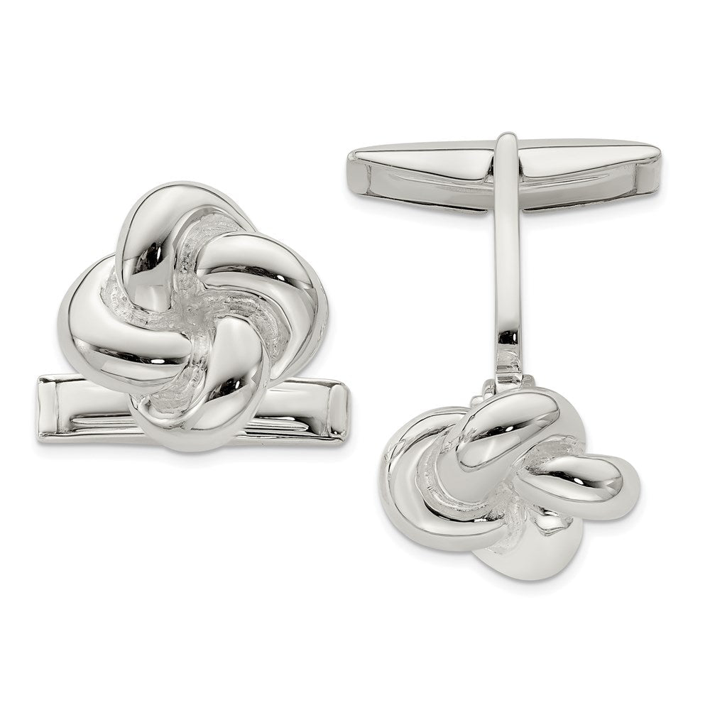 Sterling Silver Knot Cufflinks - JewelryAffairs