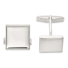 Sterling Silver Polished Square Cuff Links - JewelryAffairs